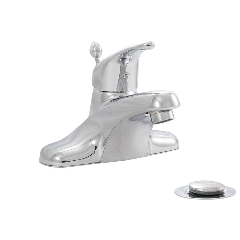 Single-Handle Bathroom Faucet 406 Chrome — installed room view