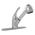 Single-Handle Pull-Out Sprayer Kitchen Faucet 803 Chrome — installed room view