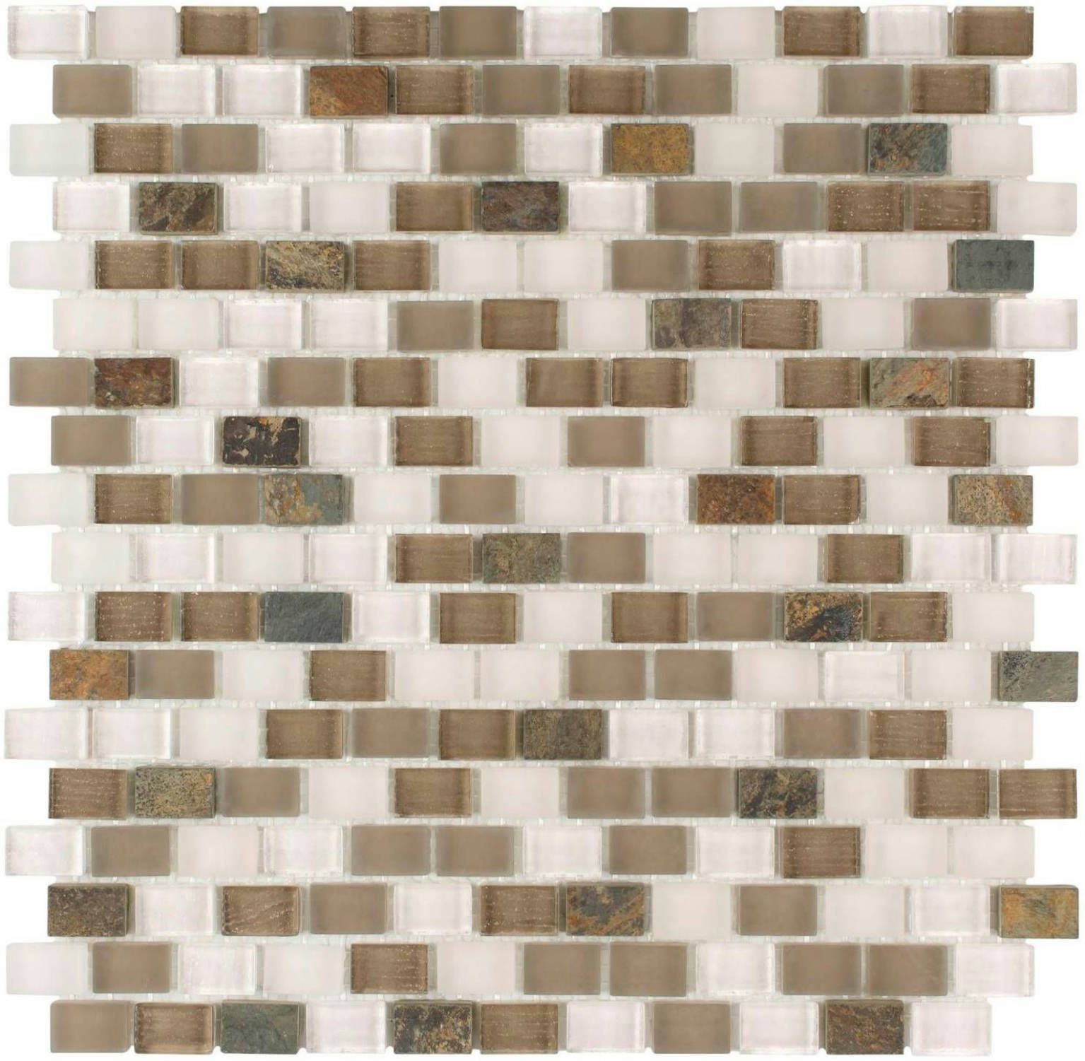 Midnight Pearl Mini Brick 8mm Mosaic — clean product view