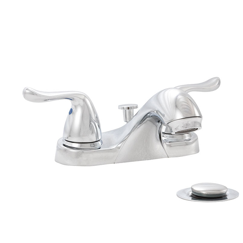 2-Handle Bathroom Faucet 405 — installed room view — color Chrome