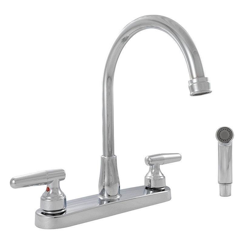 2-Handle Kitchen Faucet 805 Chrome — installed room view — color Chrome