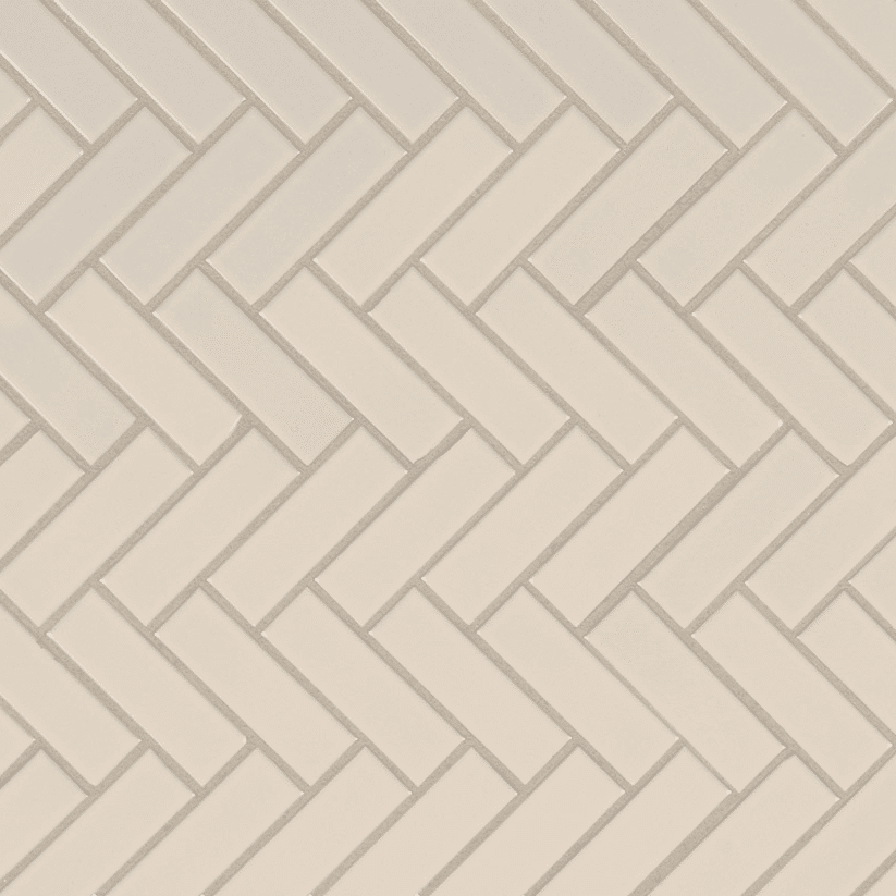 Domino Almond Glossy Herringbone Mosaic — clean product view