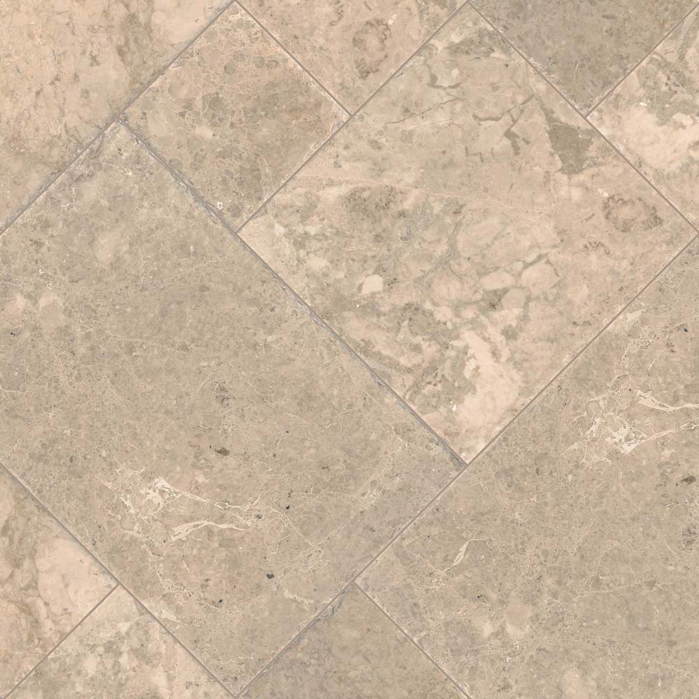 Crema Cappuccino Versailles Pattern Honed Marble Tile — clean product view