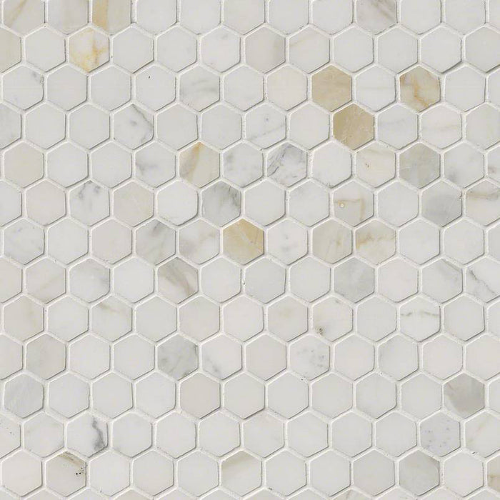 Calacatta Gold Hexagon Polished Marble Mosaic product view