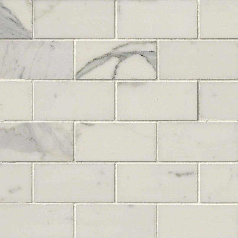 Calacatta Gold 2x4 Polished Marble Mosaic product view