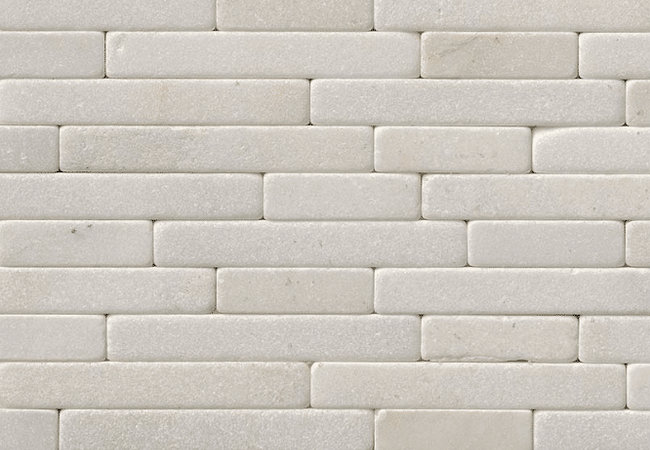 Greecian White Tumbled Marble Veneer Mosaic product view