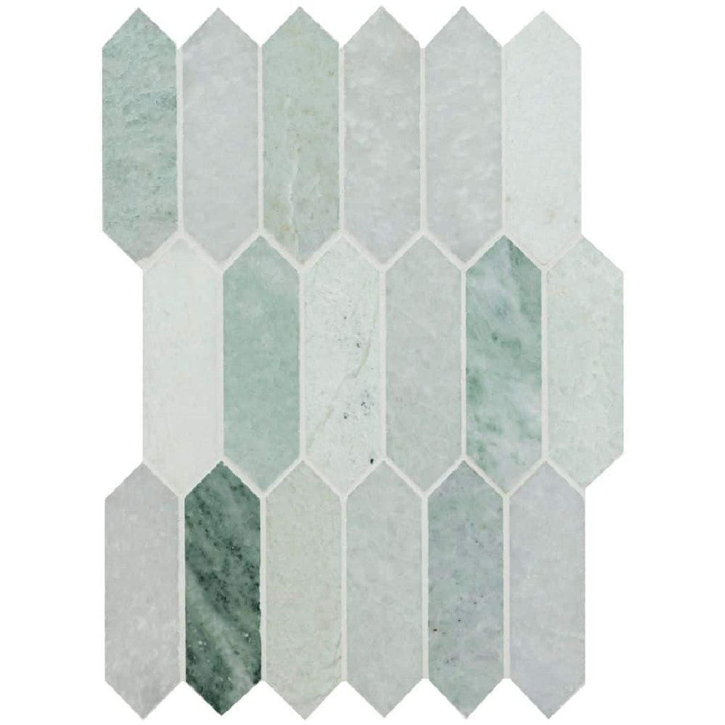 Icelandic Green Picket Polished Marble Mosaic product view