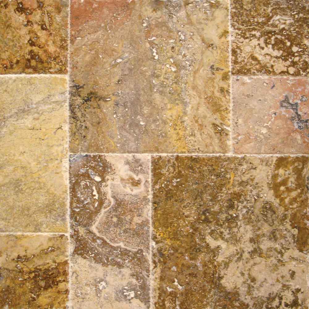 Tuscany Scabas Versailles Pattern Travertine Tile — clean product view