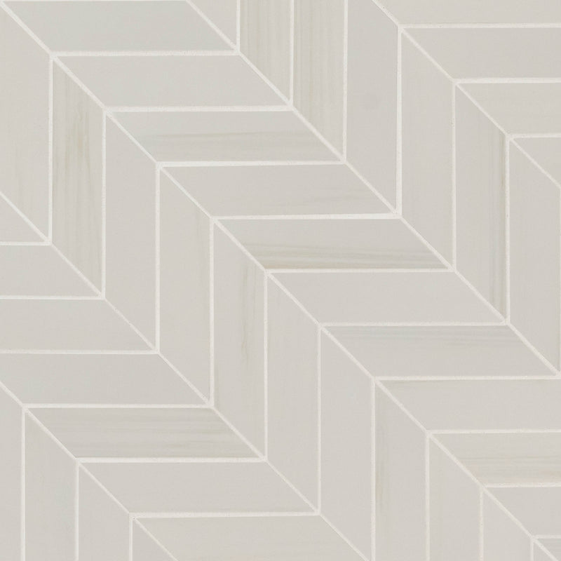 Eden Chevron Matte Porcelain Mosaic product view