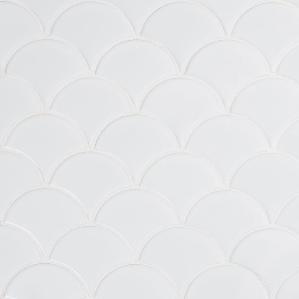 Domino Scallop Glossy Porcelain Mosaic product view