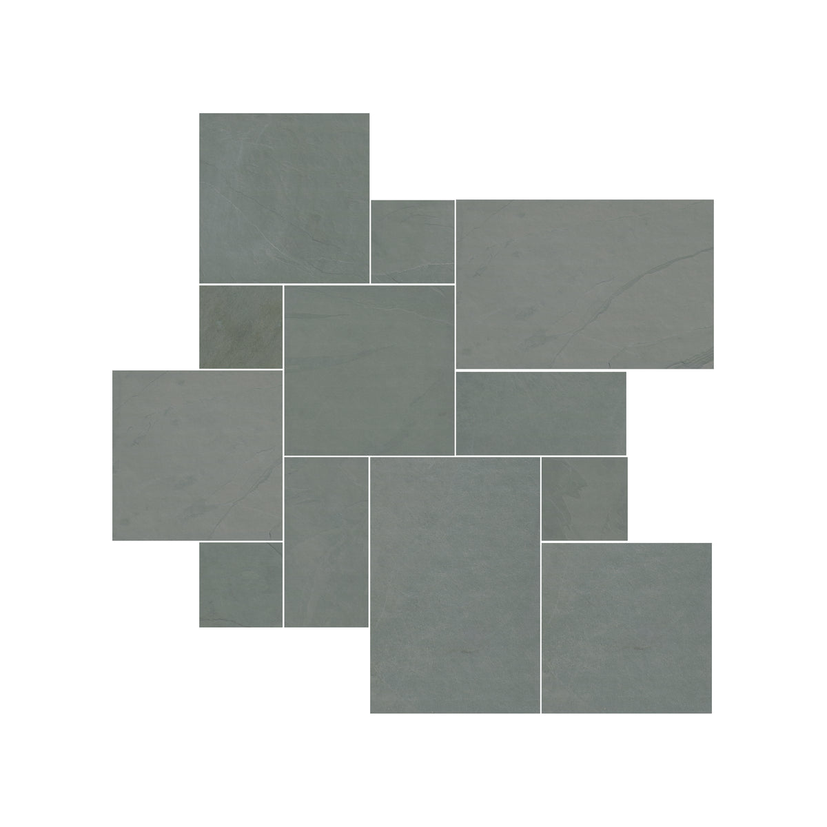 Montauk Blue Ashlar Pattern Gauged Slate Tile product view