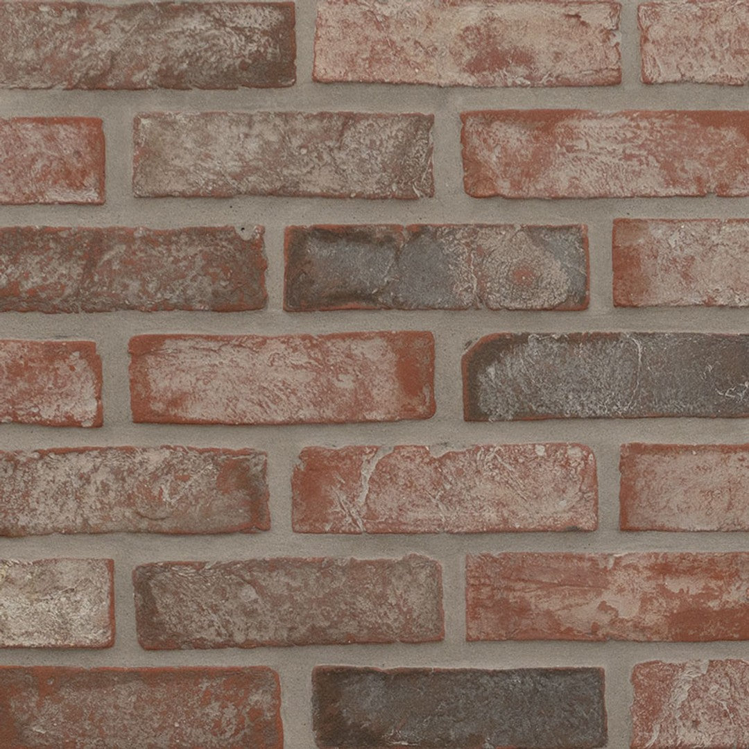 Noble Red 2.25x7.5 Tumbled Reclaimed-Clay Brick Veneer — clean product view
