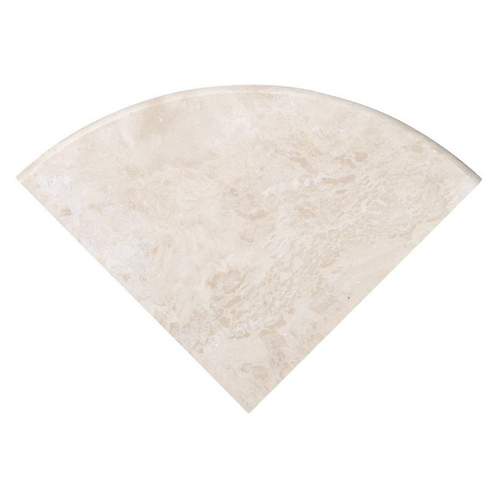Tuscany Ivory 9-inch Polished Travertine Corner Shelf — clean product view