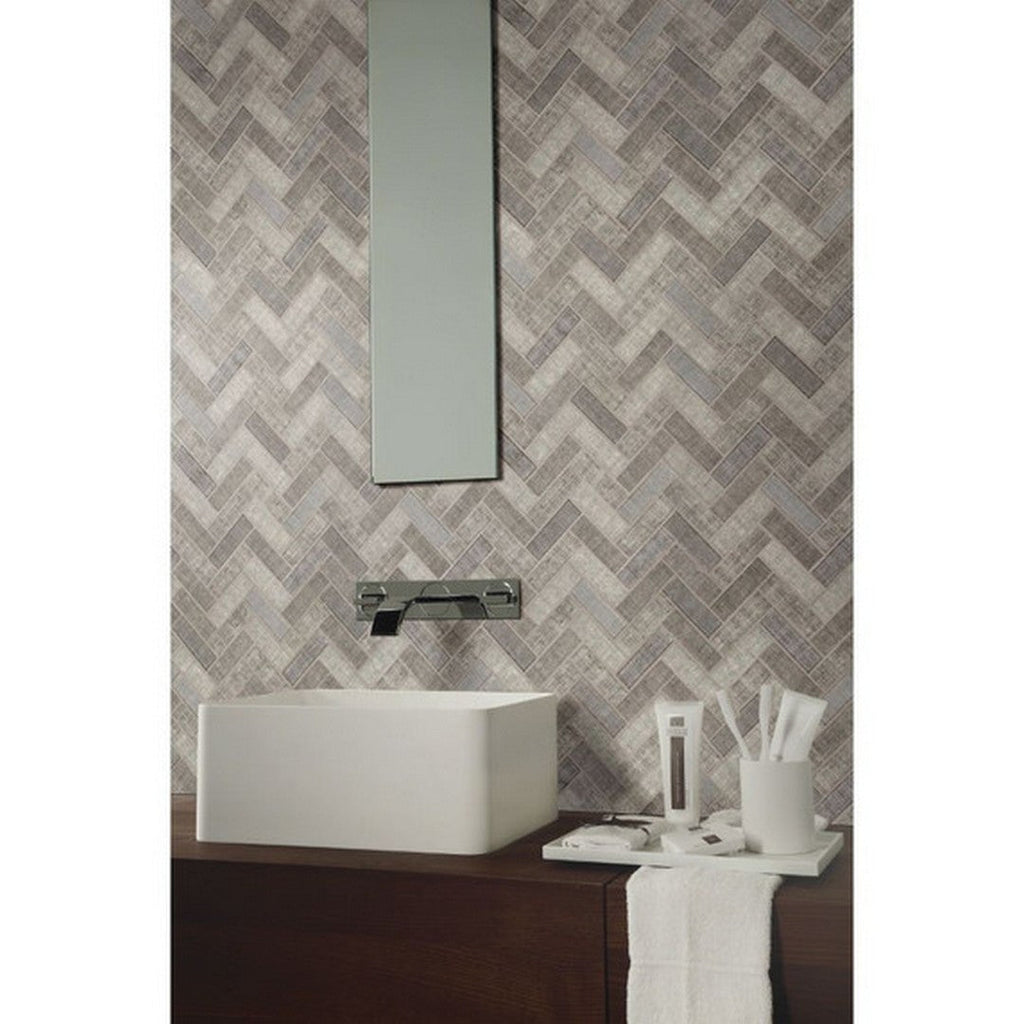Textalia Herringbone 6mm Glass Mosaic — clean product view