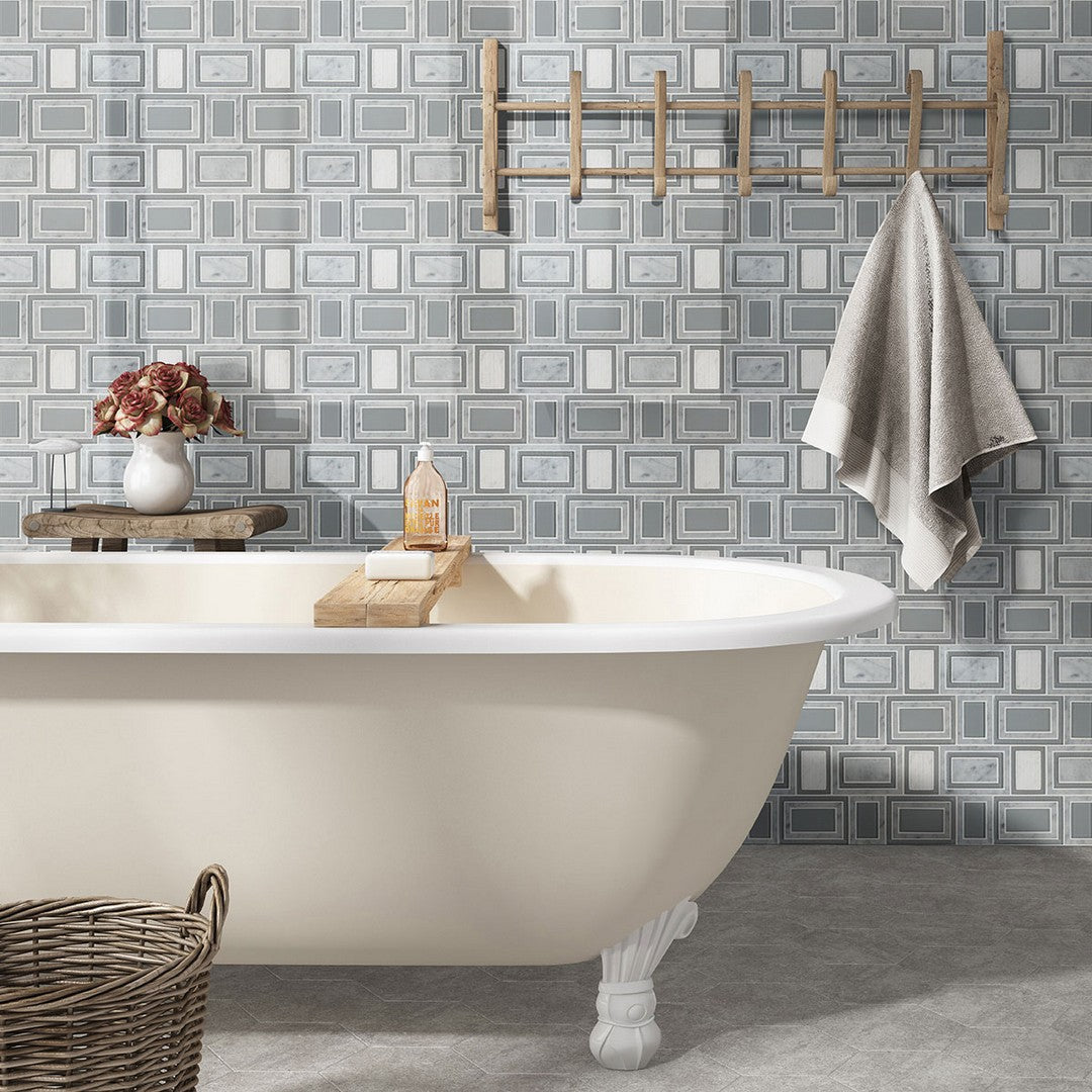 Soho Stax 8mm Stone-Glass Geometric Mosaic — clean product view — color Stax