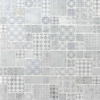 Tetris Blanco and Nero 10mm Marble Mosaic product view