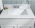 White Porcelain Rectangular Undermount Vanity Sink product view