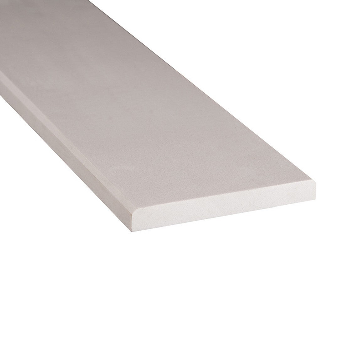 White Double-Beveled Engineered-Marble Threshold — clean product view