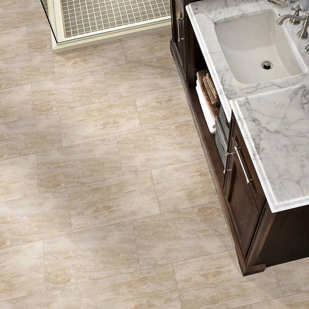 Tuscany Ivory Vein-Cut 12x24 Honed-and-Filled Travertine Tile — clean product view