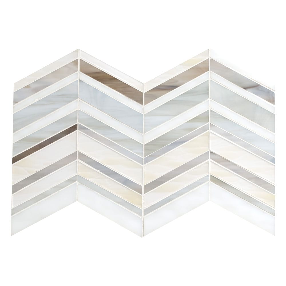Urban Wave Greige 3mm Glass Mosaic — clean product view