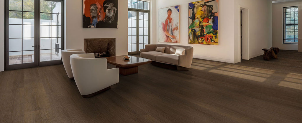 XL Studio 9x60 Waterproof Rigid-Core Luxury Vinyl Plank installed room scene