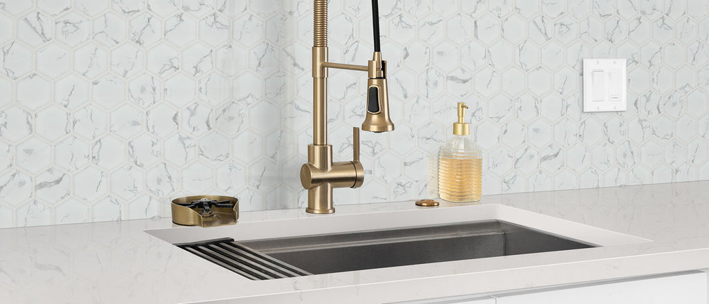 Alabaster White countertop room inspiration; installation shown is illustrative