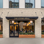 Cementique Silver Porcelain Paver - installed example (representative)