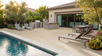 Vortexa Ivory Porcelain Paver - installed example (representative)