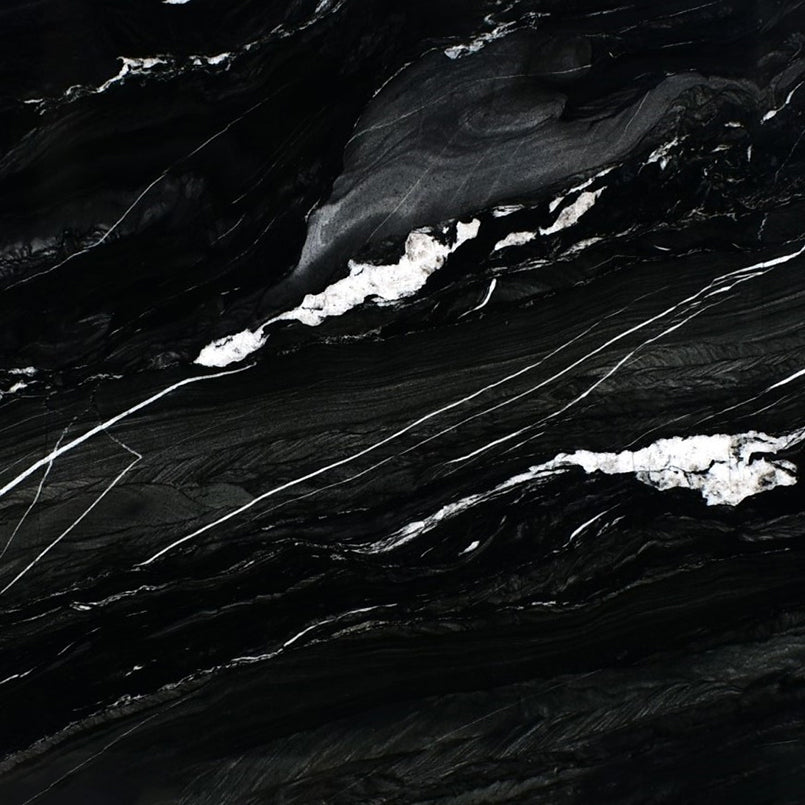 Andes Black Quartzite Slab — close up