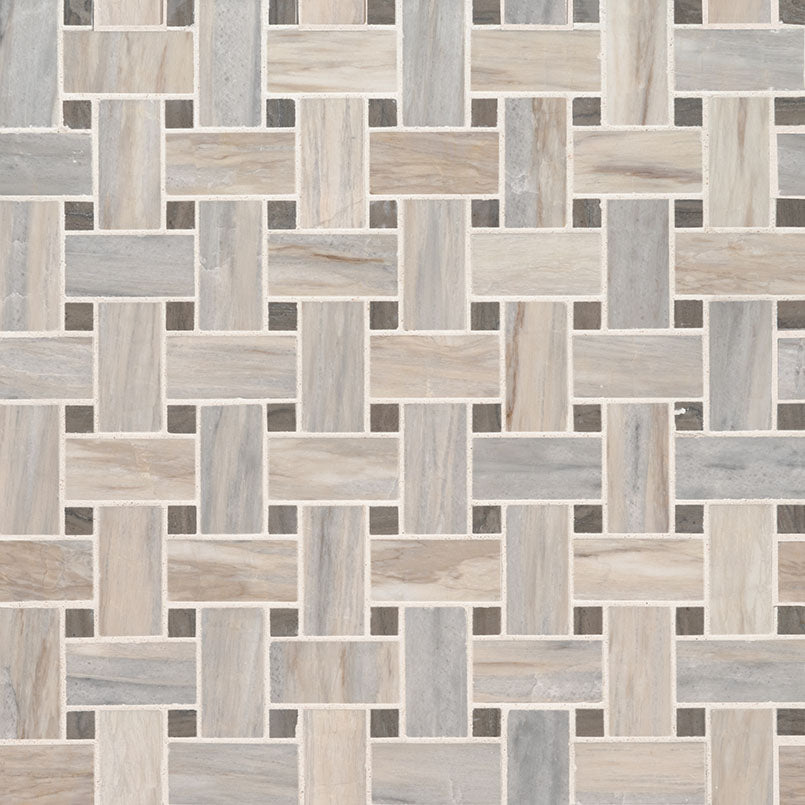 Angora Basketweave Polished Marble Mosaic — clean product view