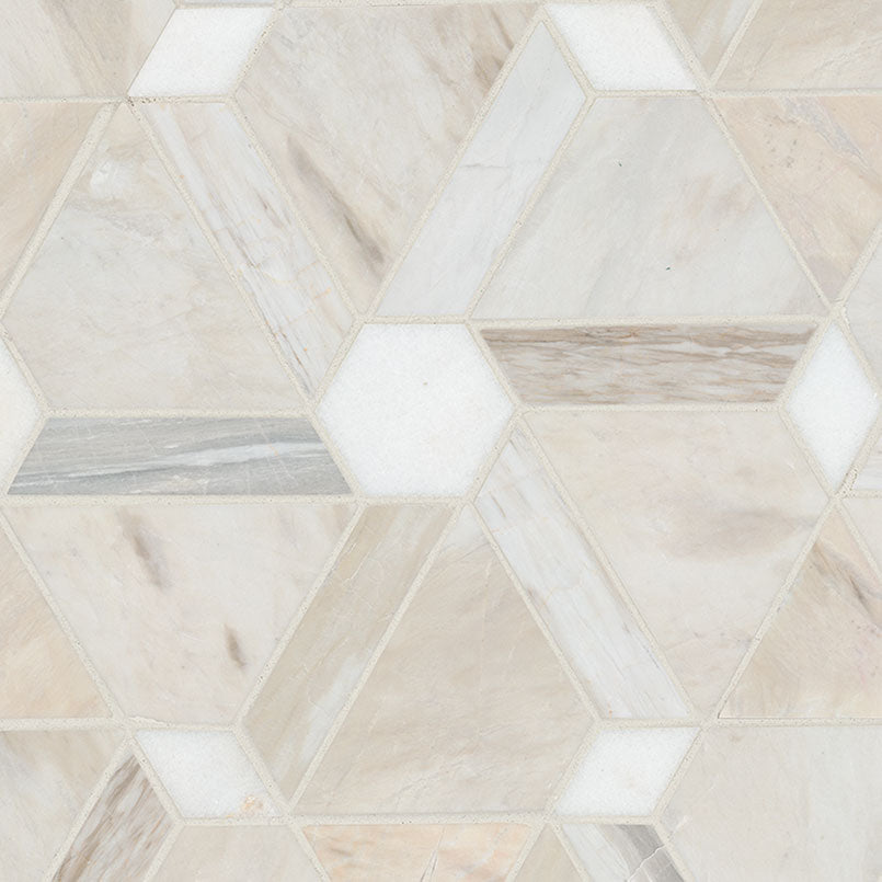 Angora Floralis Polished Marble Mosaic — clean product view