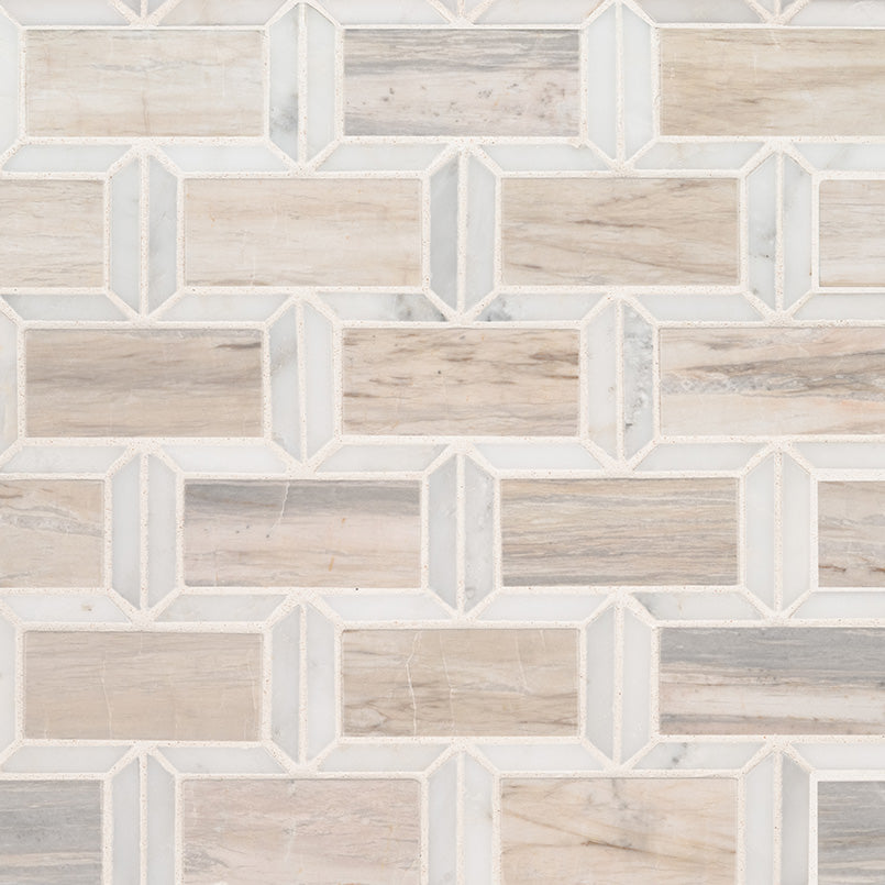 Angora Framework Subway Polished Marble Mosaic — clean product view