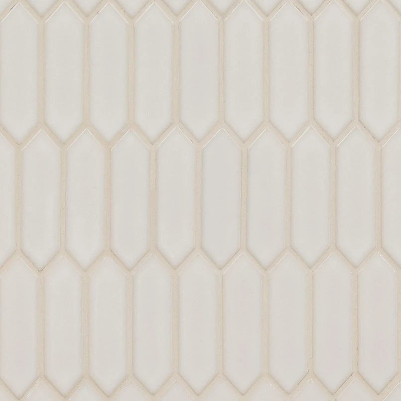 Highland Park Antique White Picket 8mm Ceramic Mosaic product view