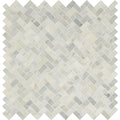 Arabescato Carrara Herringbone Honed Marble Mosaic — clean product view