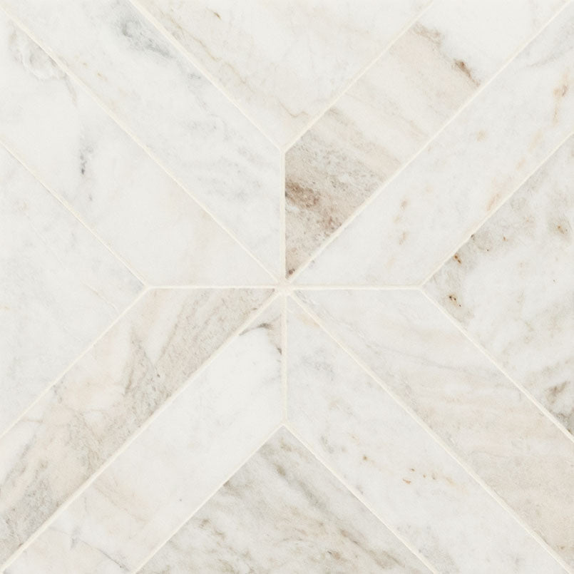 Arabescato Venato Argyle Honed Marble Mosaic product view