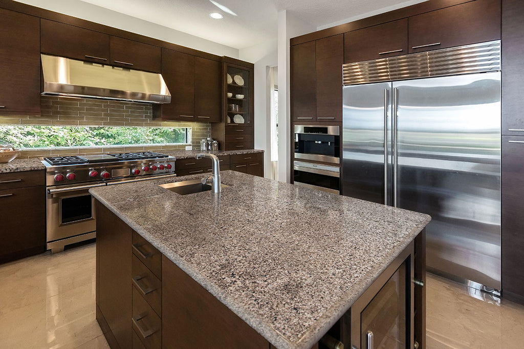 Arctic Sand countertop room inspiration; installation shown is illustrative