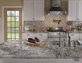 Arctic Storm 0.625x2 Honed Brick Mosaic installed room scene