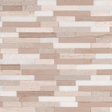 Arctic Storm Interlocking 3D Peel-and-Stick Marble Wall Tile product view
