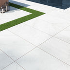 Kaya Zermatta Blanca Porcelain Paver - installed example (representative)