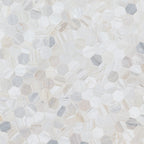 Athena Gold 2-Inch Hexagon Honed Marble Mosaic — isometric scale view — color Gold