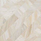 Athena Gold 4x12 Honed Marble Tile — isometric scale view — color Warm white, cream, soft gray and honey-gold, size 4x12