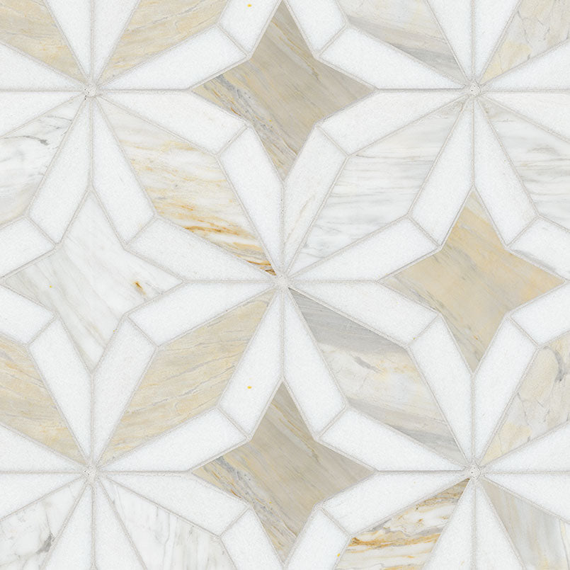 Athena Gold Estrella Polished Marble Mosaic — clean product view