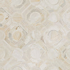 Athena Gold Regency Polished Marble Mosaic — isometric scale view — color Gold Regency
