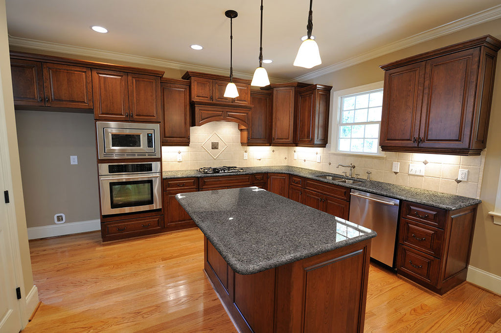 Azul Platino Granite Slab — room scene