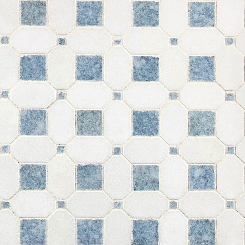 Azula Hatchwork Polished Marble Mosaic — clean product view — color Hatchwork