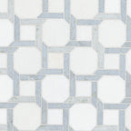 Azula Kaya Polished Marble Mosaic — isometric scale view — color Kaya