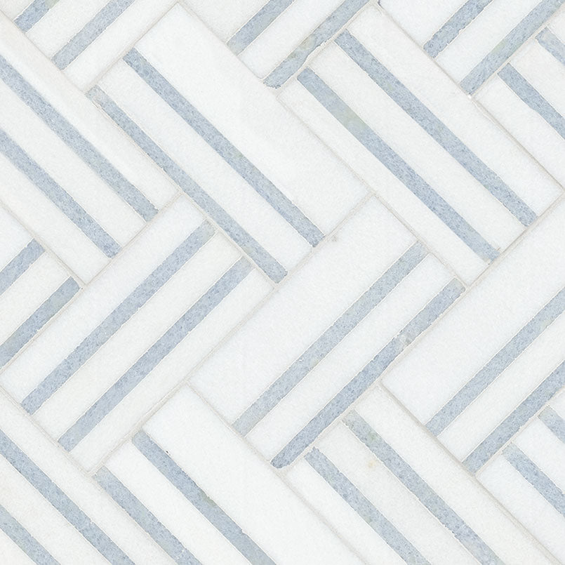 Azula Linea Polished Marble Mosaic — clean product view — color Linea