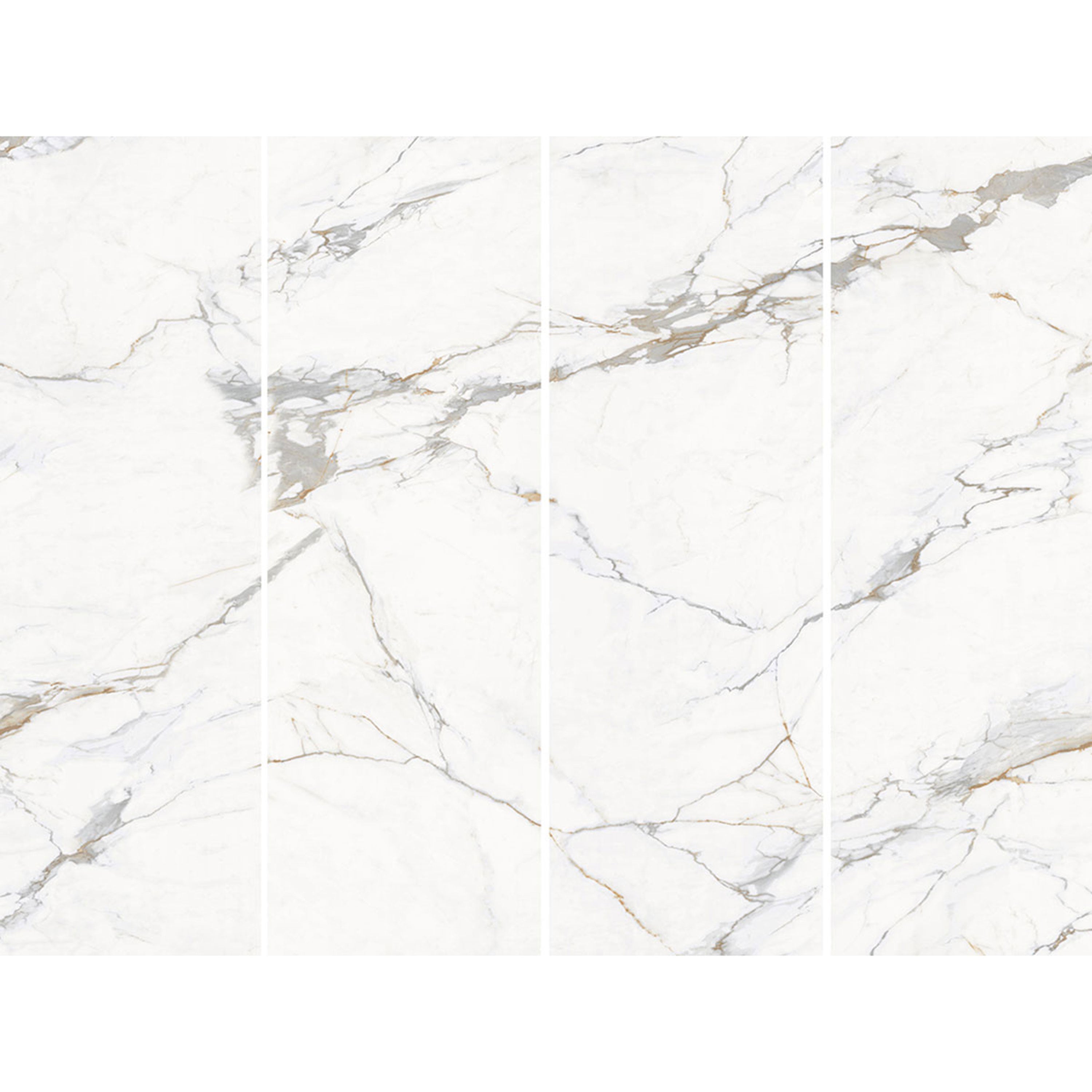 Azure Regal Calacatta AquaLume Porcelain Tub and Shower Panel Set — clean product view