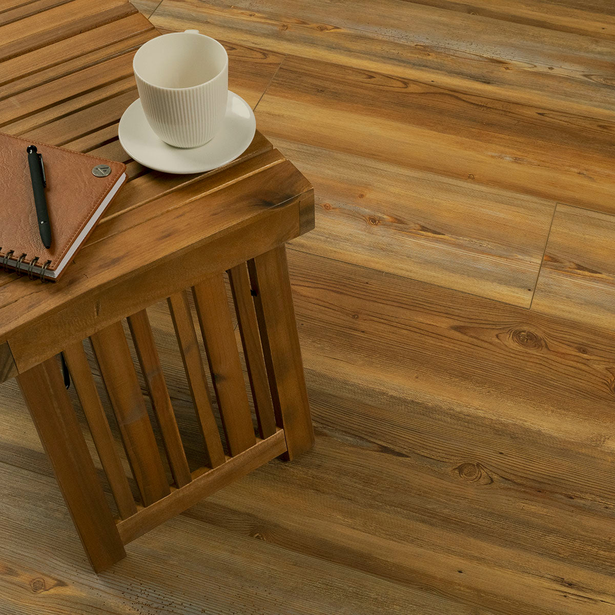 XL Prescott 9x60 Waterproof Rigid-Core Luxury Vinyl Plank — installed room view — color Barnstorm