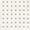 Bianco Dolomite Crema Dotty Polished Marble Mosaic surface detail
